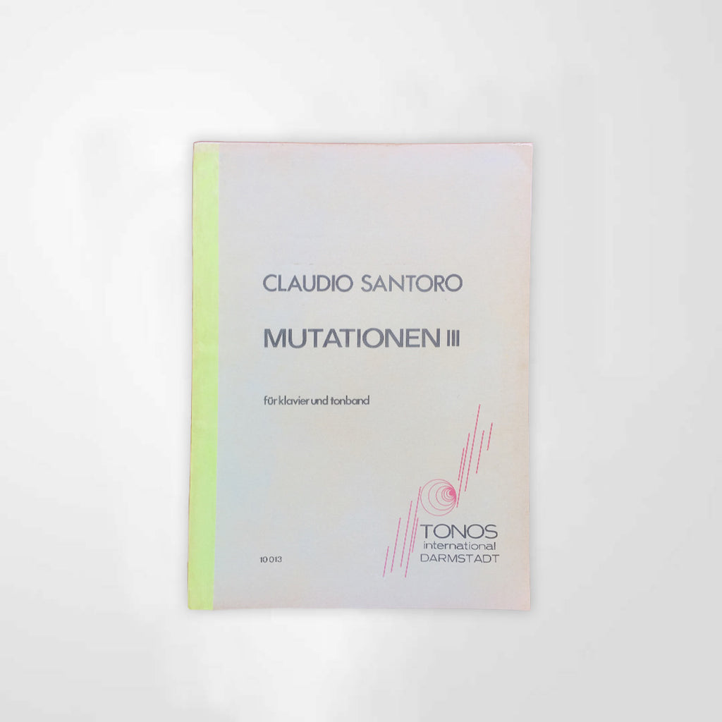 SANTORO Mutationen III, para piano e tape (partitura grande formato)